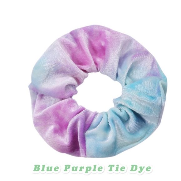 Set of 8 Velvet Tiedye Leopard Scrunchie - Picture 4 of 9